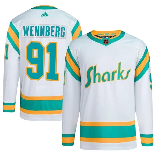 Adidas Alex Wennberg San Jose Sharks Authentic Reverse Retro 2.0 Jersey - White