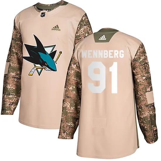 Adidas Alex Wennberg San Jose Sharks Authentic Veterans Day Practice Jersey - Camo