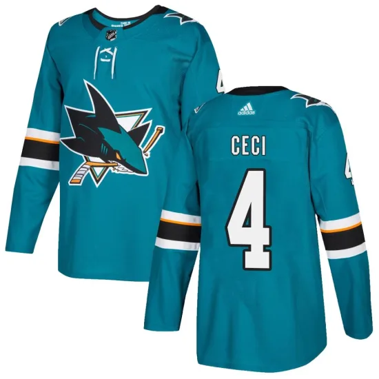 Adidas Cody Ceci San Jose Sharks Authentic Home Jersey - Teal