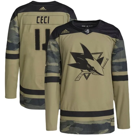 Adidas Cody Ceci San Jose Sharks Authentic Military Appreciation Practice Jersey - Camo