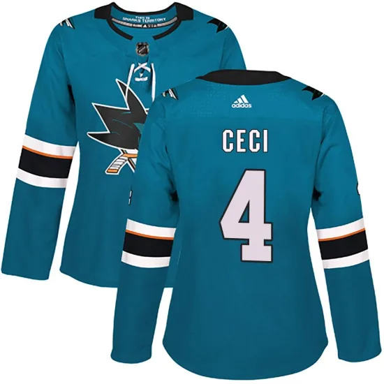 Adidas Cody Ceci San Jose Sharks Women's Authentic Home Jersey - Teal