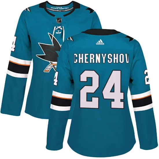 Adidas Igor Chernyshov San Jose Sharks Women's Authentic Home Jersey - Teal