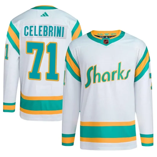 Adidas Macklin Celebrini San Jose Sharks Authentic Reverse Retro 2.0 Jersey - White