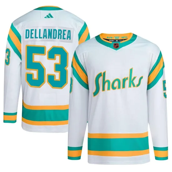 Adidas Ty Dellandrea San Jose Sharks Authentic Reverse Retro 2.0 Jersey - White