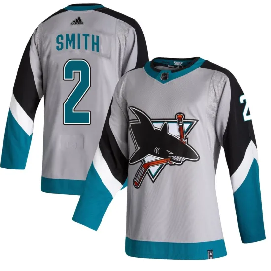 Adidas Will Smith San Jose Sharks Authentic 2020/21 Reverse Retro Jersey - Gray