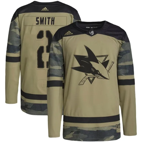 Adidas Will Smith San Jose Sharks Authentic Military Appreciation Practice Jersey - Camo