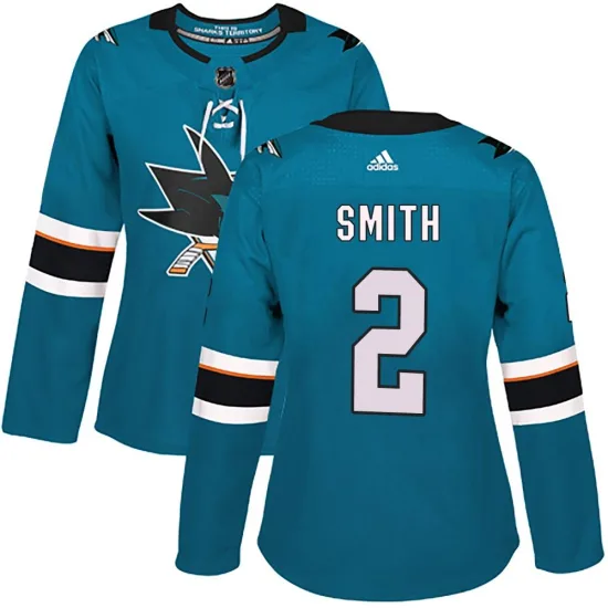 Adidas Will Smith San Jose Sharks Women's Authentic Home Jersey - Teal