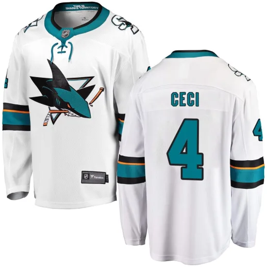 Fanatics Branded Cody Ceci San Jose Sharks Breakaway Away Jersey - White