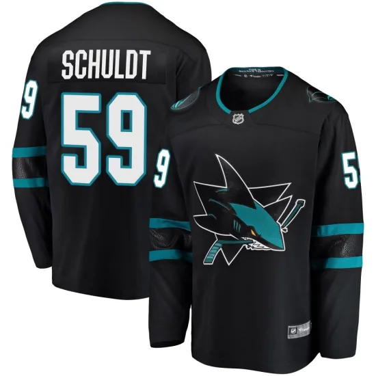 Fanatics Branded Jimmy Schuldt San Jose Sharks Breakaway Alternate Jersey - Black