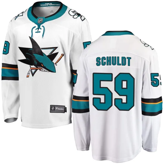 Fanatics Branded Jimmy Schuldt San Jose Sharks Breakaway Away Jersey - White