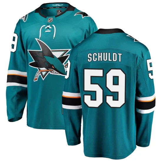 Fanatics Branded Jimmy Schuldt San Jose Sharks Breakaway Home Jersey - Teal