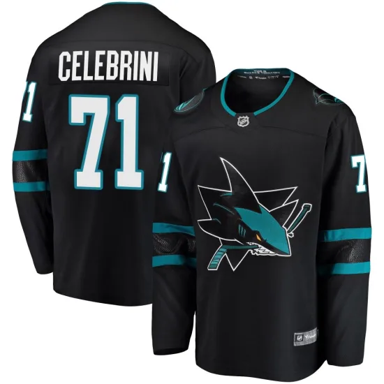 Fanatics Branded Macklin Celebrini San Jose Sharks Breakaway Alternate Jersey - Black