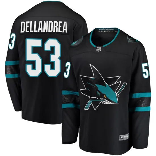 Fanatics Branded Ty Dellandrea San Jose Sharks Breakaway Alternate Jersey - Black