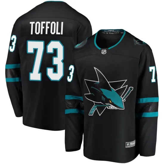 Fanatics Branded Tyler Toffoli San Jose Sharks Breakaway Alternate Jersey - Black