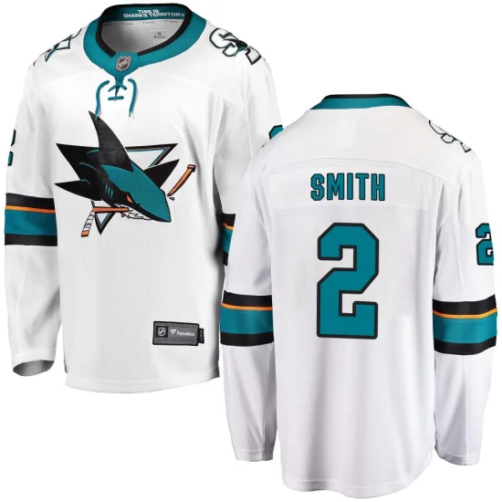 Fanatics Branded Will Smith San Jose Sharks Breakaway Away Jersey - White