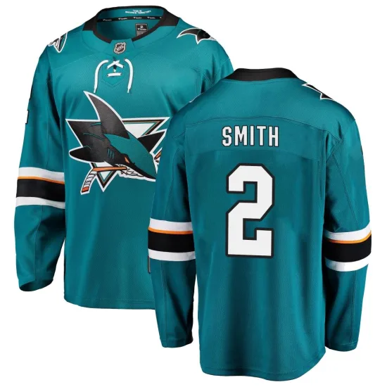 Fanatics Branded Will Smith San Jose Sharks Breakaway Home Jersey - Teal