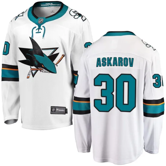 Fanatics Branded Yaroslav Askarov San Jose Sharks Breakaway Away Jersey - White