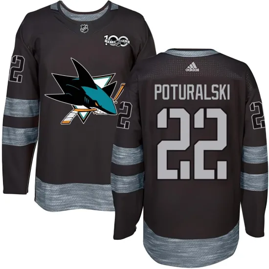 Andrew Poturalski San Jose Sharks Authentic 1917-2017 100th Anniversary Jersey - Black